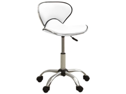 Vidaxl Cadeira De Escritório Couro Artificial Branco