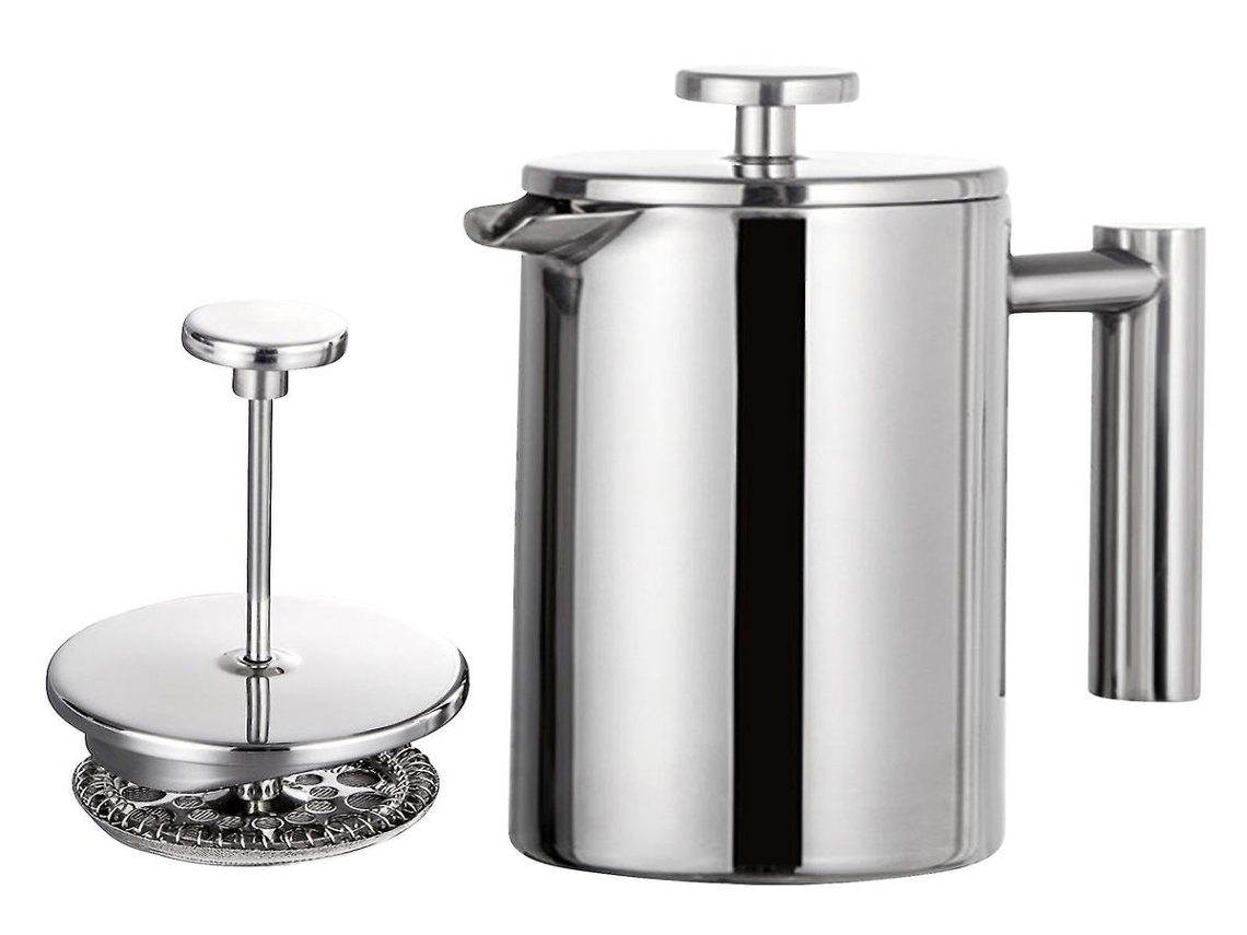 Lurelia Cafeteira De Êmbolo, 350/800/1000 Ml, Aço Inoxidável, Cabo Ergonómico, Parede Dupla