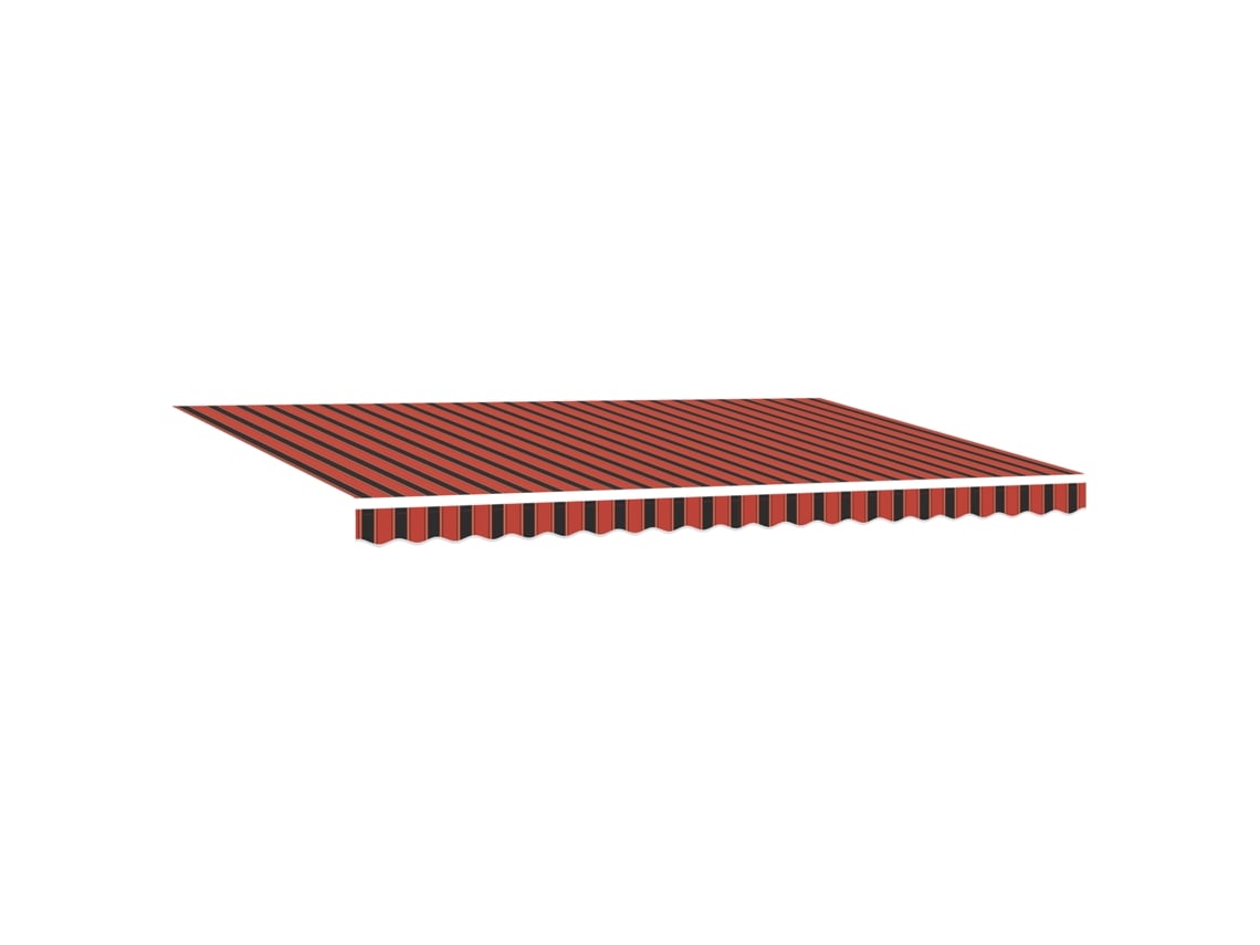 Toldo Retrátil Manual Com Led Laranja E Marrom Vidaxl (500 X 350 Cm)