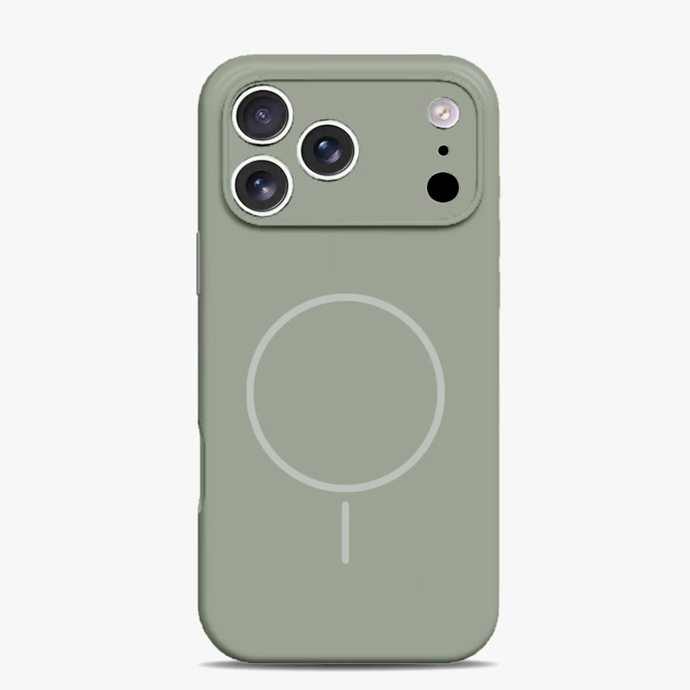 Capa De Celular Magsafe De Silicone Líquido Para Iphone (cinza, Iphone 17)