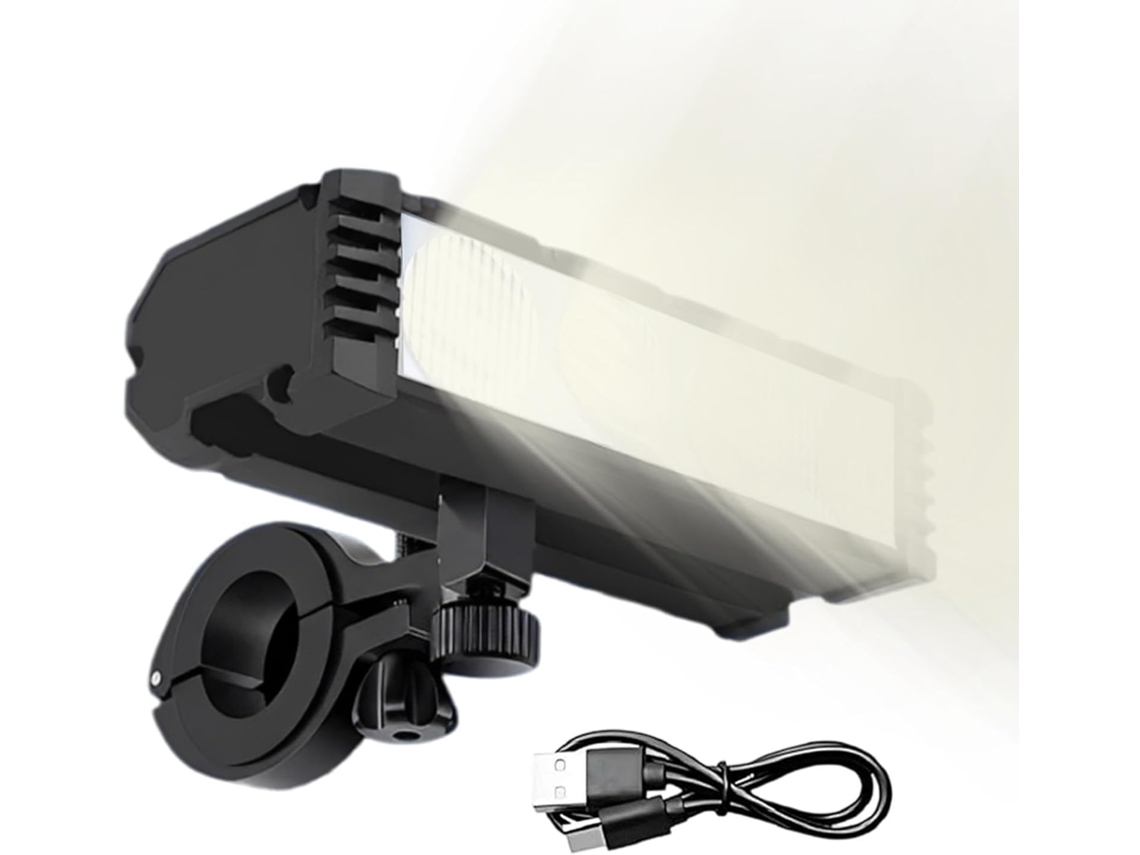 Farol De Bicicleta Com 4 Modos, Recarregável, À Prova D'água E Luz