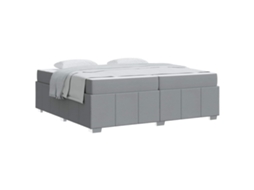 Conjunto 1 Cama Box Vidaxl Cinzeto Tecido (200 X 200 X 66 Cm)