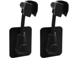 Suporte ajustável para chuveiro Tehaux, 2 peças, preto, em ABS, fácil de instalar e remover a base do chuveiro, sem necessidade de ferramentas.