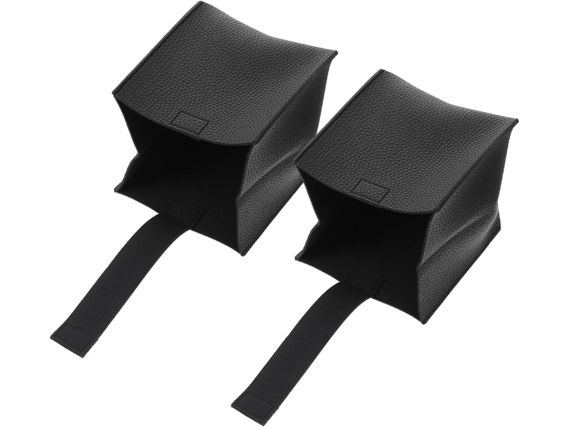 Conjunto De 2 Caixas De Lenços De Papel Pretas Em Pu, Leves E Fáceis De Usar.
