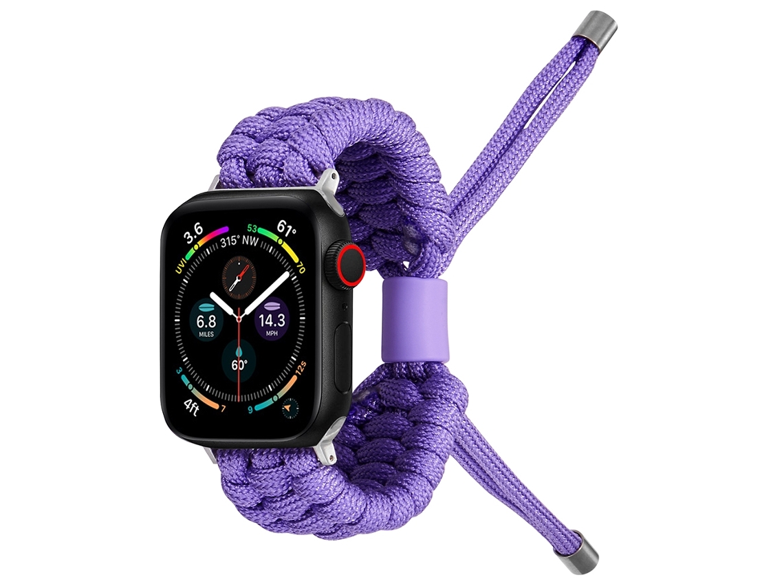 Bracelete para Smartwatch de feijão de silicone liso elástico para Apple Watch Ultra 49 mm (roxo claro)