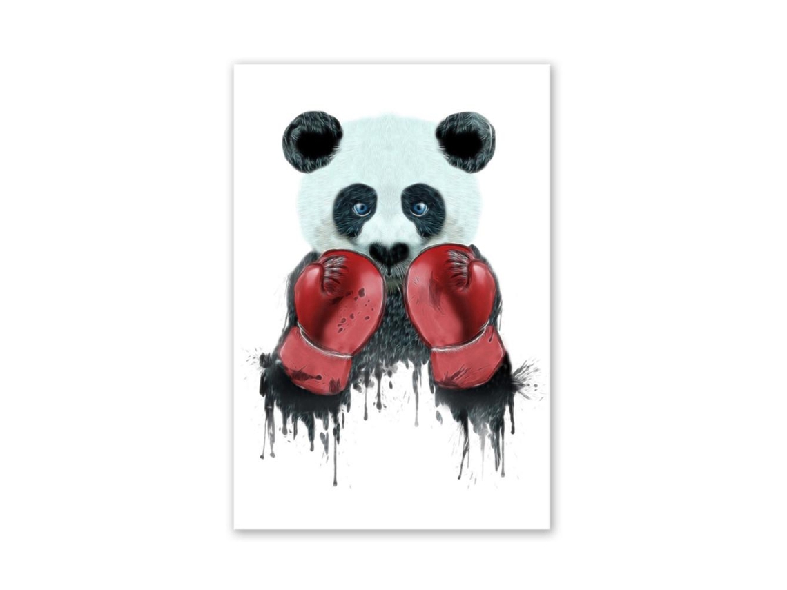 Laxiscreed Pinturas Decorativas Panda Boxeador Para Escritórios Modernos, Residências E Ambientes Comerciais
