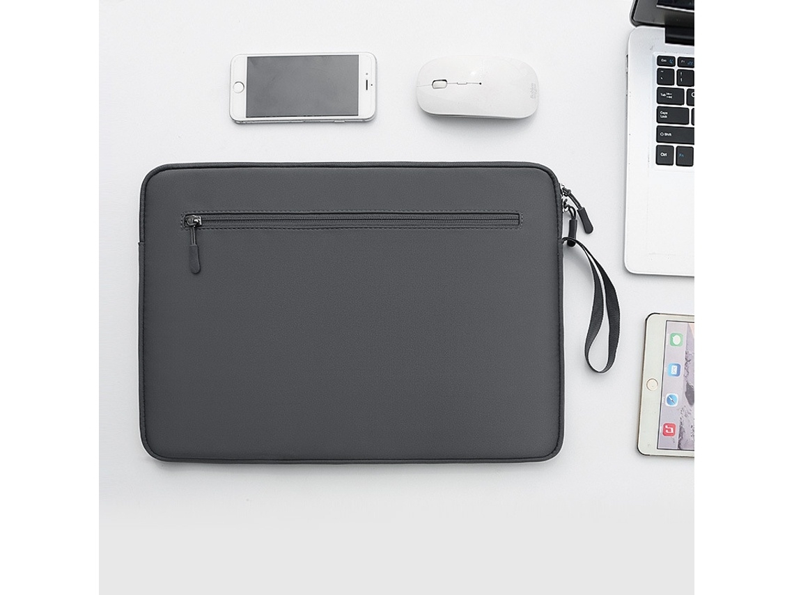 Capa Para Portátil 13, 3 Polegadas, Acolchoada, Impermeável, Com Bolso Frontal, Com Fecho De Correr, Cinza, Para Transporte Diário Tressino