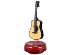 Caixa De Música Miniatura De Guitarra Instrumento Musical Vintage Dia Dos Namorados Dia Das Mães (marrom)
