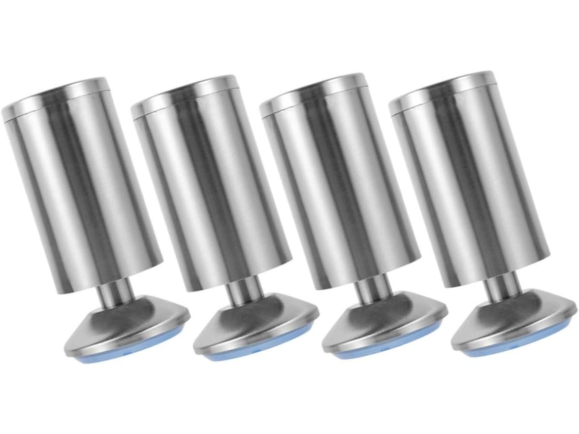 Conjunto De 4 Pés Aço Inoxidável Ajustáveis Para Móveis, Incluindo Sofás