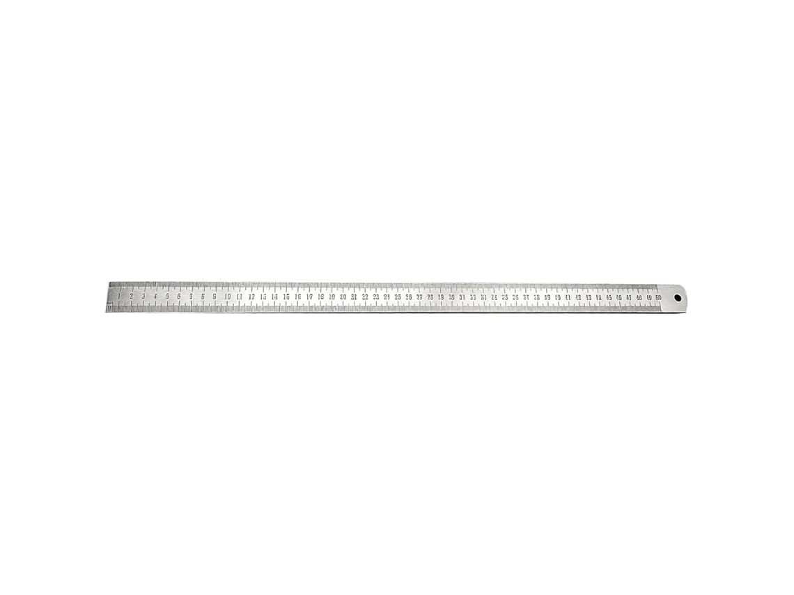 Régua Extra Longa De 50cm Em Aço Inoxidável Com Marcações Escala Transparentes Ideal Para Engenheiros E Profissionais Da
