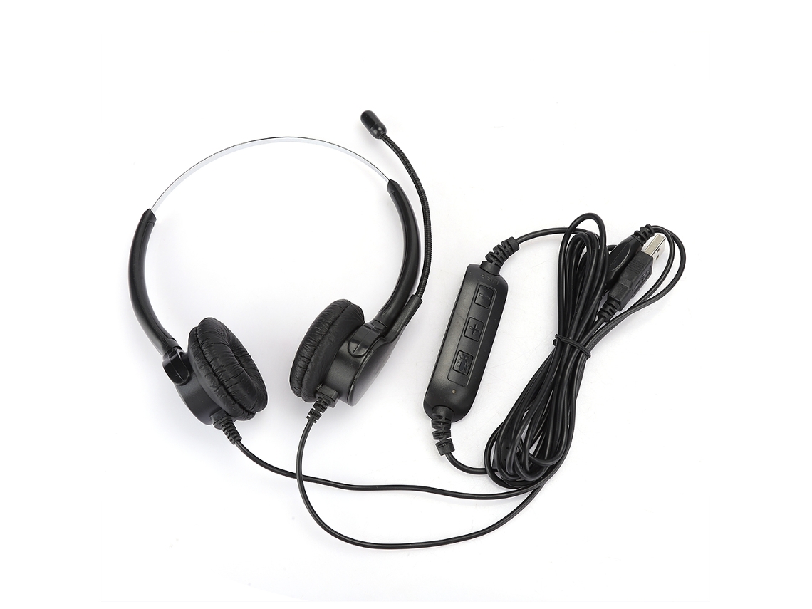 Fone De Ouvido Usb Binaural Para Computador, Notebook, Skype, Qq, Msn