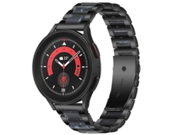 Pulseira De Metal Resinado Intercalada Para Galaxy Watch 5 Pro 45mm