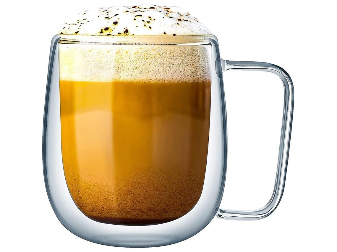 Taza De Vidrio Aislado Doble Pared Resistente Al Calor Transparente Para Café Espresso Cappuccino 250 Ml