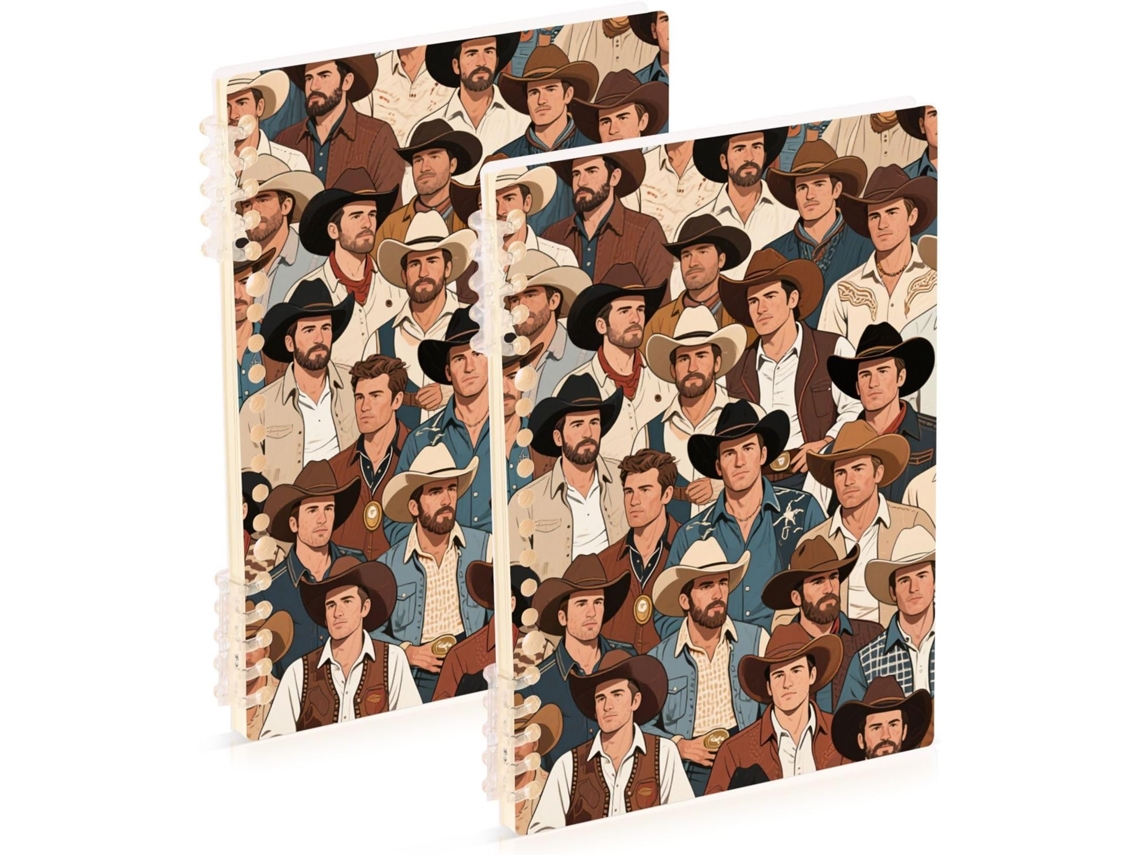 Conjunto de 2 Cadernos Composição com Espiral, Tamanho A5 21,1 X 14,5 Cm Capa Dura 60 Folhas para Uso no Tra