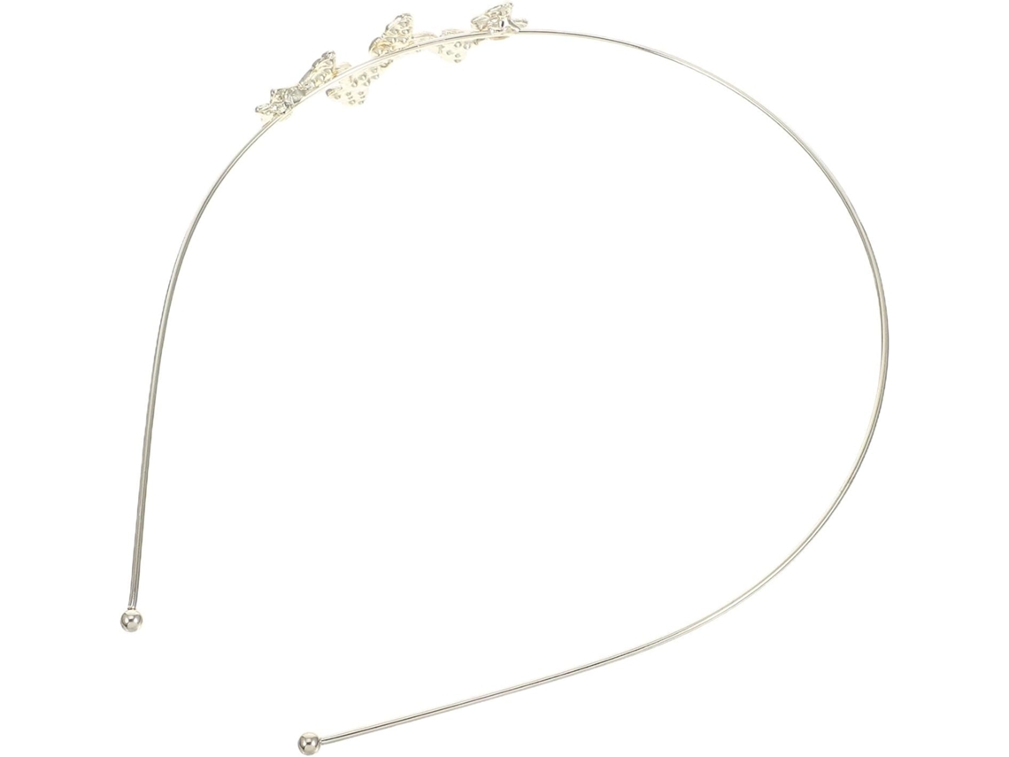 Tiara Feminina De Liga Metálica Com Strass, Superfície Lisa E Ajustável, Elegante.