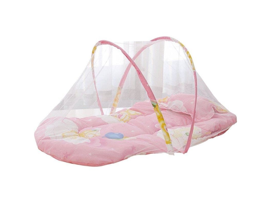 Manta Mosquito Nova Line para cama de bebê, com almofada de algodão, portátil, redinha de berço | S/MARCA
