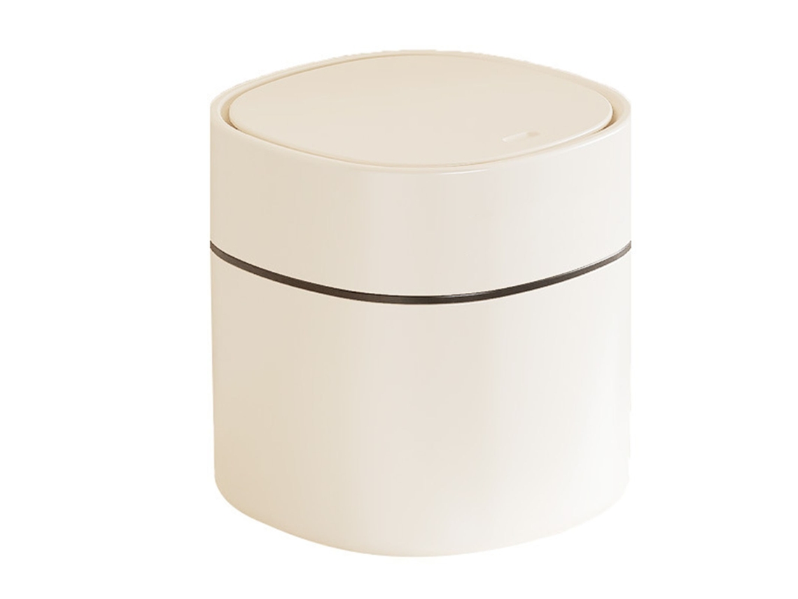 Lixeira Mini com Tampa Pop 14x13cm Branco S/MARCA