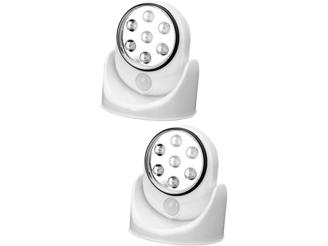 Conjunto de 2 Luzes Led com Sensor de Movimento para Corredor e Jardim, Luz Noturna Giratória Automática. SFUSHOS