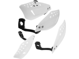 Protetores de mão para motociclismo, 2 pares, brancos, proteção contra o vento, acessórios de orientação