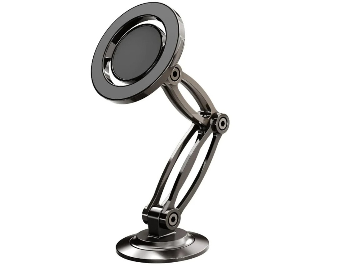 Suporte Carro Anel Painel Rotação Braços Duplos Dobráveis Ajustáveis Yizhood Metal Magnética Preto