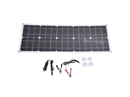 Laxiscreed Painel Solar Portátil De 50w Flexível Com Portas Usb Duplas Em Silício Monocristalino