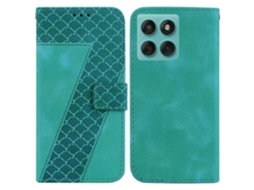 Capa De Couro Com Estampa De 7 Formatos Para Motorola Edge 60 5g / 60 Fusion 5g, Verde