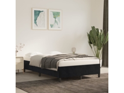 Estrutura De Cama Sem Colchão 120x190 Cm Veludo Preto
