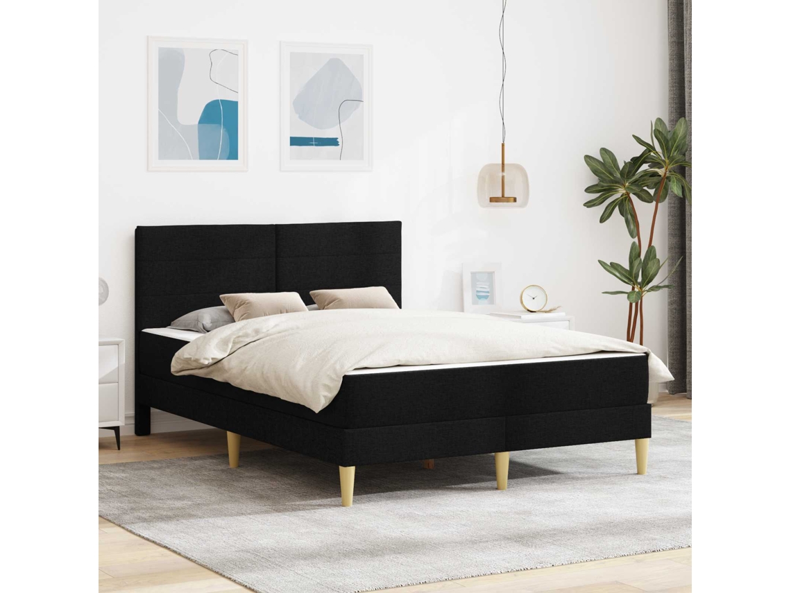 Vidaxl Estrutura Da Cama 140 X 190 Cm Preto