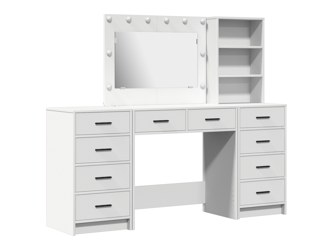 Conjunto 3 Vaidade Vidaxl Branco Derivados De Madeira (78,5 X 41 X 135 Cm)