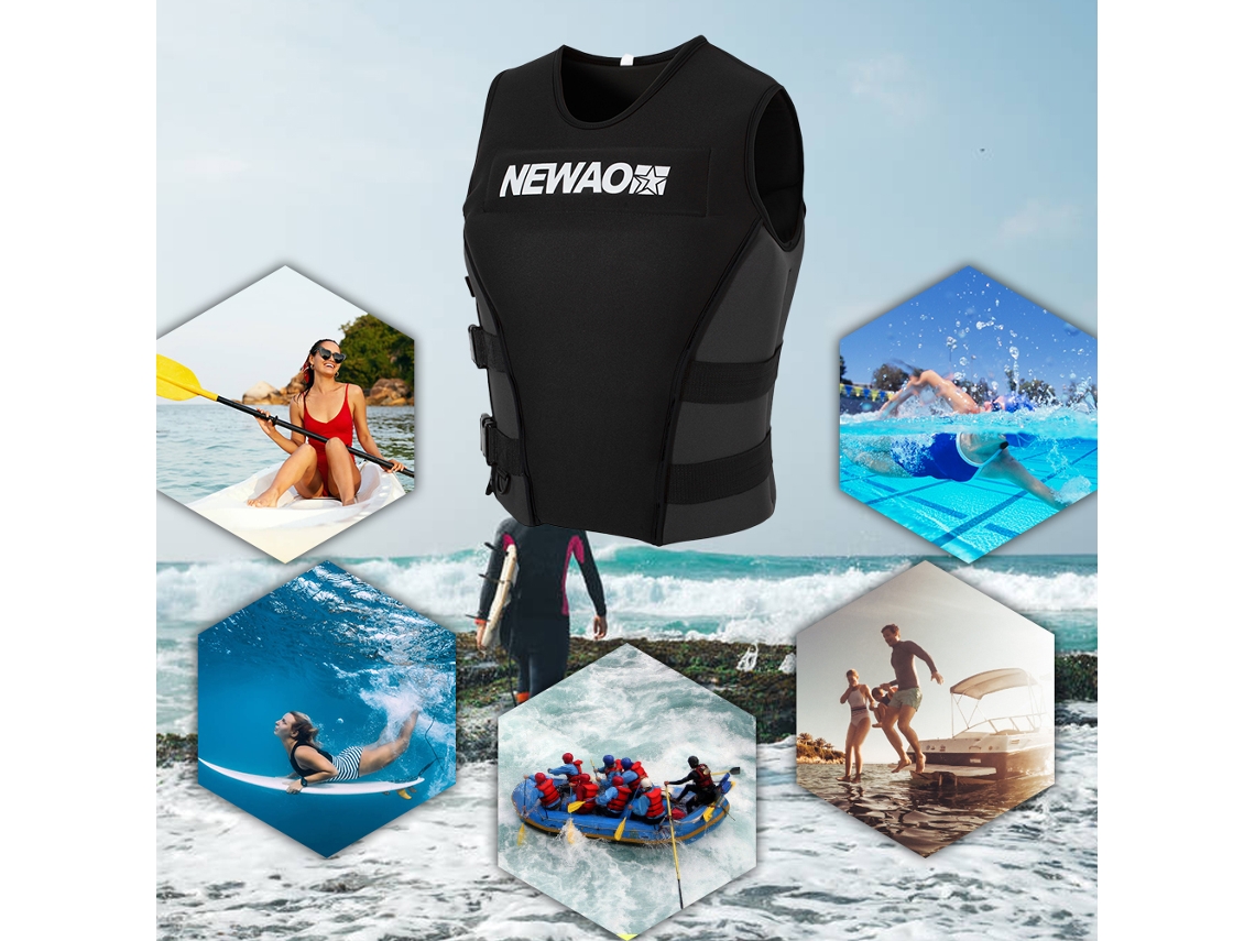 Colete de Salvamento para Adultos, Neoprene, Protetor para Esportes Aquáticos, Ski, Natação S/MARCA
