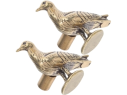 Conjunto De 2 Puxadores Latão Para Armários Cozinha E Sala Estar, Com Design Vintage De Pomba E Pássaro, Toque Suave E