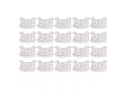 20pcs conectores de fita LED, para fio 2 pinos, transparente, sem solda | S/MARCA