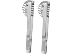 Conjunto De 2 Pinças Aço Inoxidável Para Alimentos, Pinças Ergonômicas Para Massas, Utensílio Prático Para Buffet