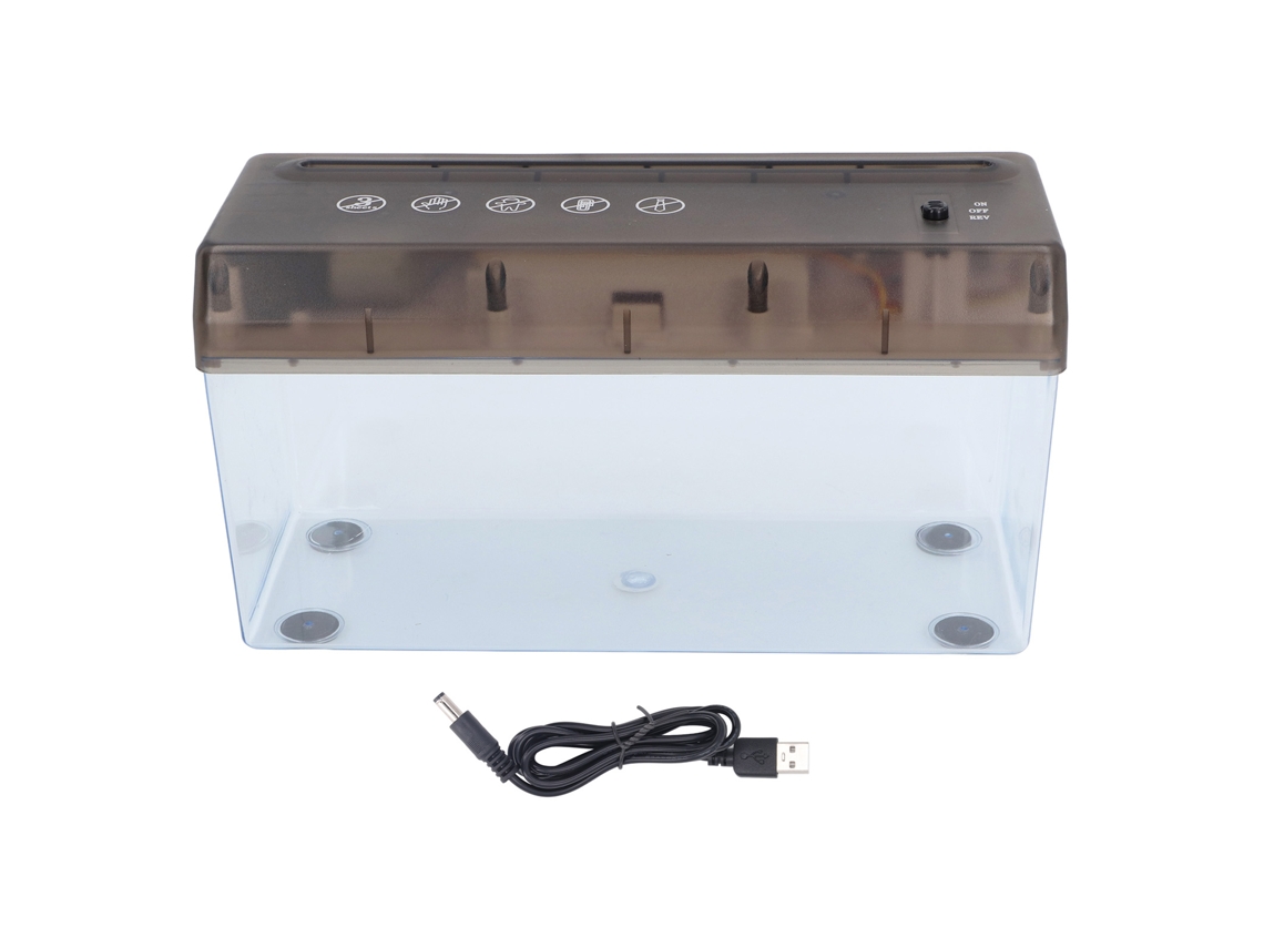 Trituradora de Papel Elétrica Usb Ou Bateria Corte em Fitas A4 para Escritório Casa Escola Máquina de Cortar Papel