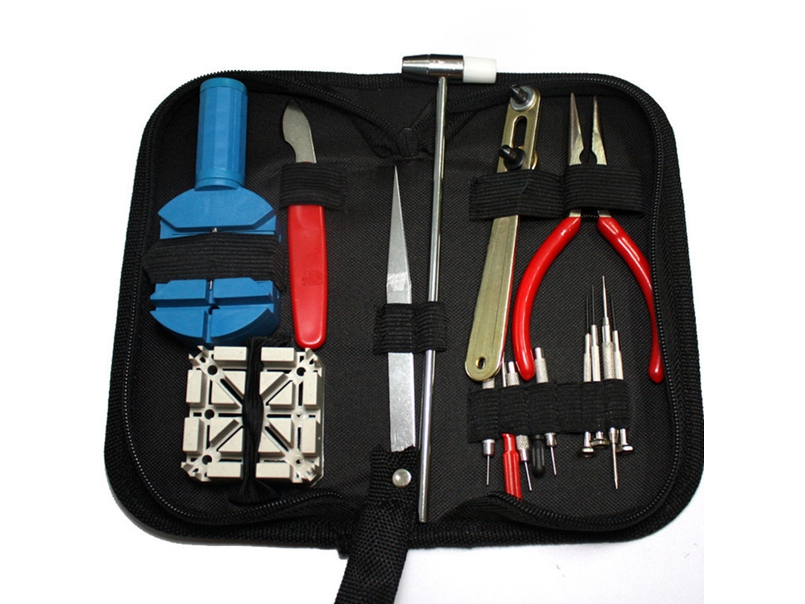 Kit De Ferramentas Para Reparação De Relógios 16pcs Para Trocar Pulseira E Abrir Caixa