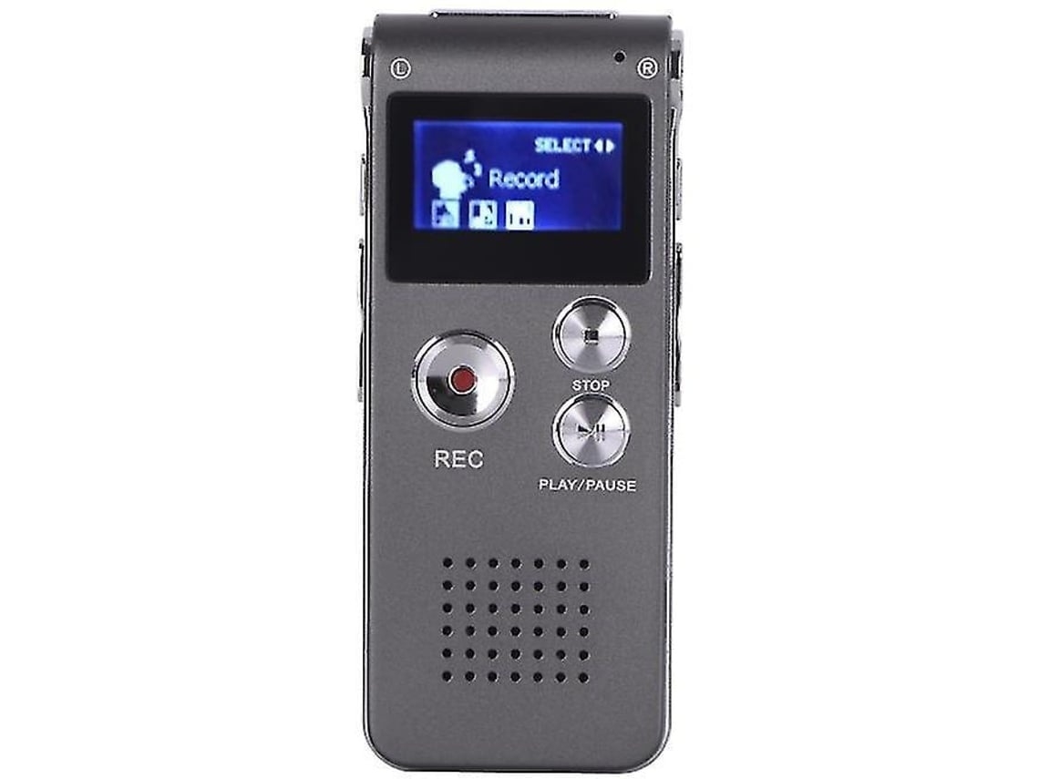 Lurelia Gravador De Voz Usb 16gb Com Ativação Por Voz, Redução De Ruído, Reprodução Mp3 Para Reuniões, Aulas, Palestras - Cinza