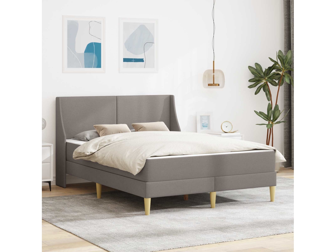Vidaxl Estrutura De Cama Com Colchão 2 Unid. Capa Removível