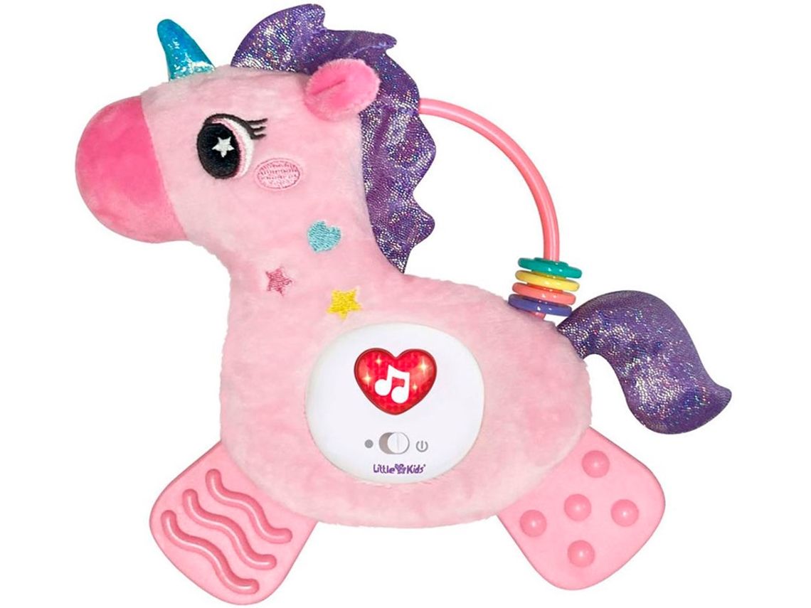 Unicórnio Musical Rosa com Luz e Som, 24 Cm LLOPIS