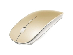 Rato Sem Fio Bluetooth YURU para MacBook, iPad, notebook, iMac, PC, ouro, 3 DPI, bateria recarregável