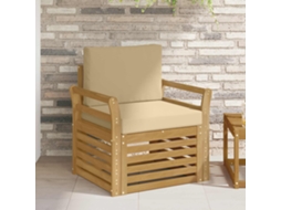 Vidaxl Conjunto De Sofás Para Exterior Poliéster Branco