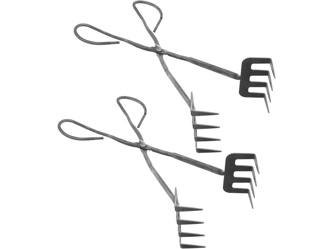 Conjunto De 2 Pinças Multifuncionais Metal Para Churrasco E Camping, Com Cabo Firme E Ergonômico, Ferramenta Resistente