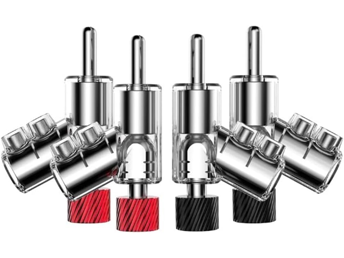 Conector Banana de 45 Graus, Banhado a Ródio M21r, Duplo SFUSHOS