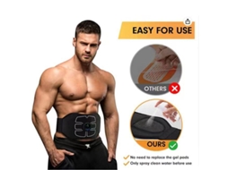 Cinta Abdominal Elétrica S/m Massageador Corporal Inteligente Portátil E Leve Para Treinamento Muscular Em Casa E Academia