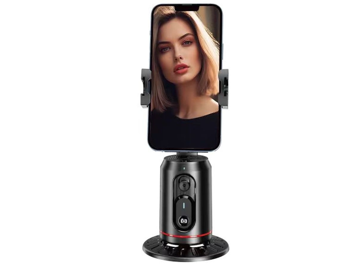 T-phox Icircle Gimbal/tripé Com Rastreamento Facial, Ia, 360°, Suporte Preto