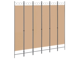 Conjunto 1 Divisor De Ambiente Vidaxl Bege Poliéster (240 X 220 Cm)