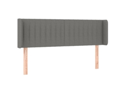 Cabeceira de cama MAISON EXCLUSIVE com tecido Abas Dark Cinzento (147x16x78 cm)