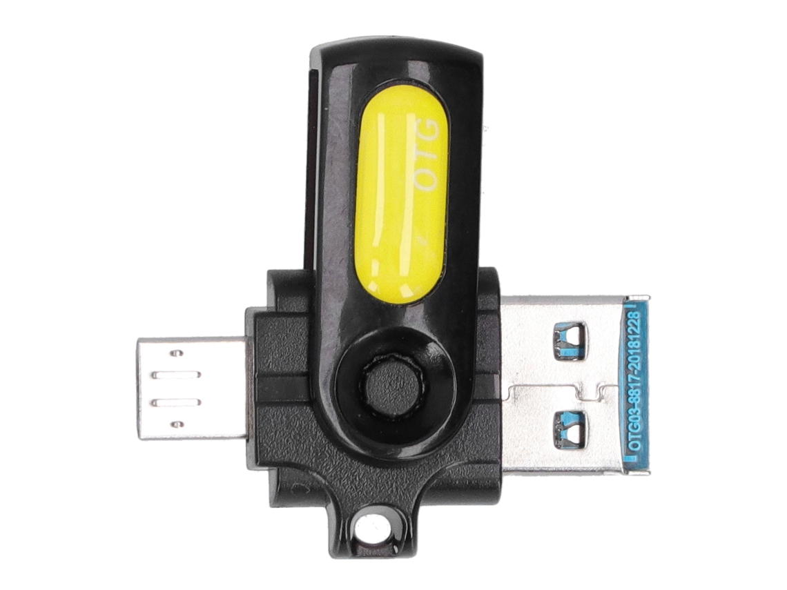 Adaptador OTG para Android V8, interface USB 2.0/3.0/USB PD, amarelo | S/MARCA