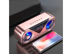Relógio alarme Bluetooth LAXISCREED Ouro Rosa Tws
