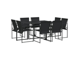 Garden Dining Set, Garden Dining Sets Vidaxl Preto Aço (n/a)