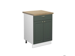 Armário de cozinha Fame-Line, 60 cm com gaveta, PT Carvalho, Country Gold Green, Vicco